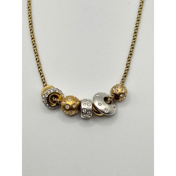 Vintage Swarovski Kauri Crystal Slider Charm Necklace - Picture 2 of 8